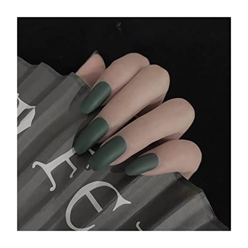 24Pcs Matte Ballerina Fake Nail Tips - Classic French Press On Nails, Full Cover Acrylic Coffin Nails for DIY Nail Art | Perfect for Parties, Weddings & Everyday Wear