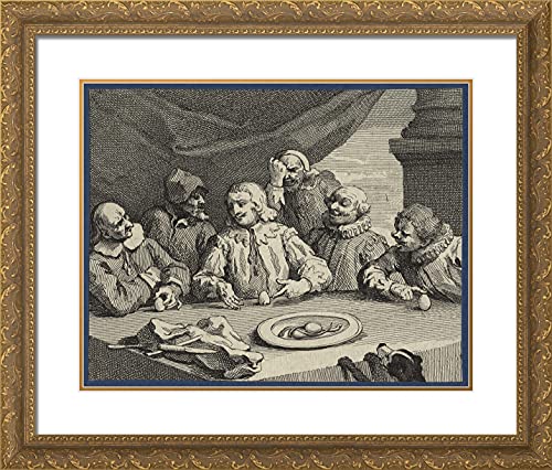 Gold Ornate Wood Frame with Double Matting