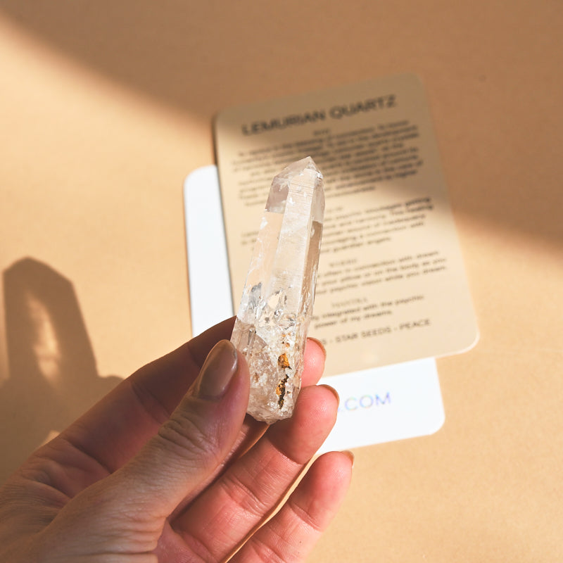 Lemurian Quartz Point Crystal - Natural Healing Stone for Meditation, Energy Work & Spiritual Growth | Perfect for Reiki, Chakra Balancing & Home Decor