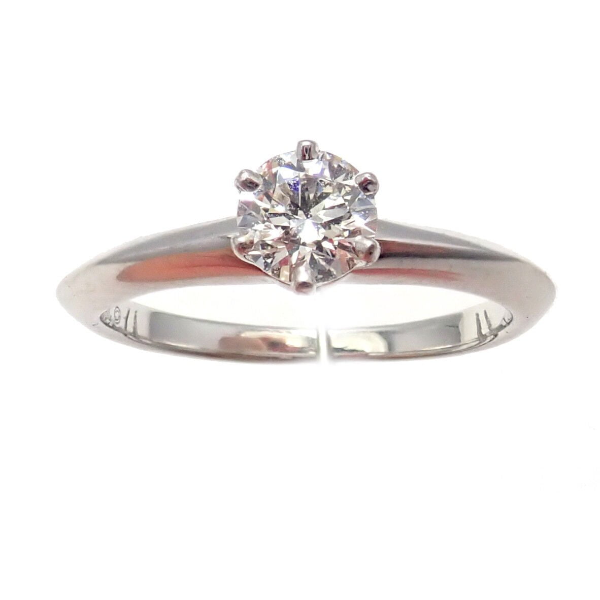 Authentic Tiffany & Co. Platinum 0.31Ct Diamond G/VS1 Engagement Ring with Certificate - Perfect for Proposals, Weddings & Anniversary Gifts