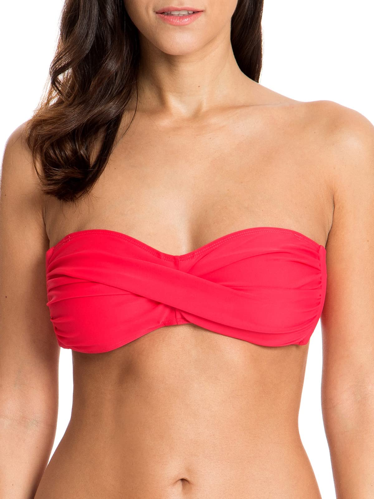 Ocean Blues Women's Halter Swimsuit Top - Twist Bandeau Bikini Top for Women | Sexy Beachwear for Summer Vacation & Pool Party