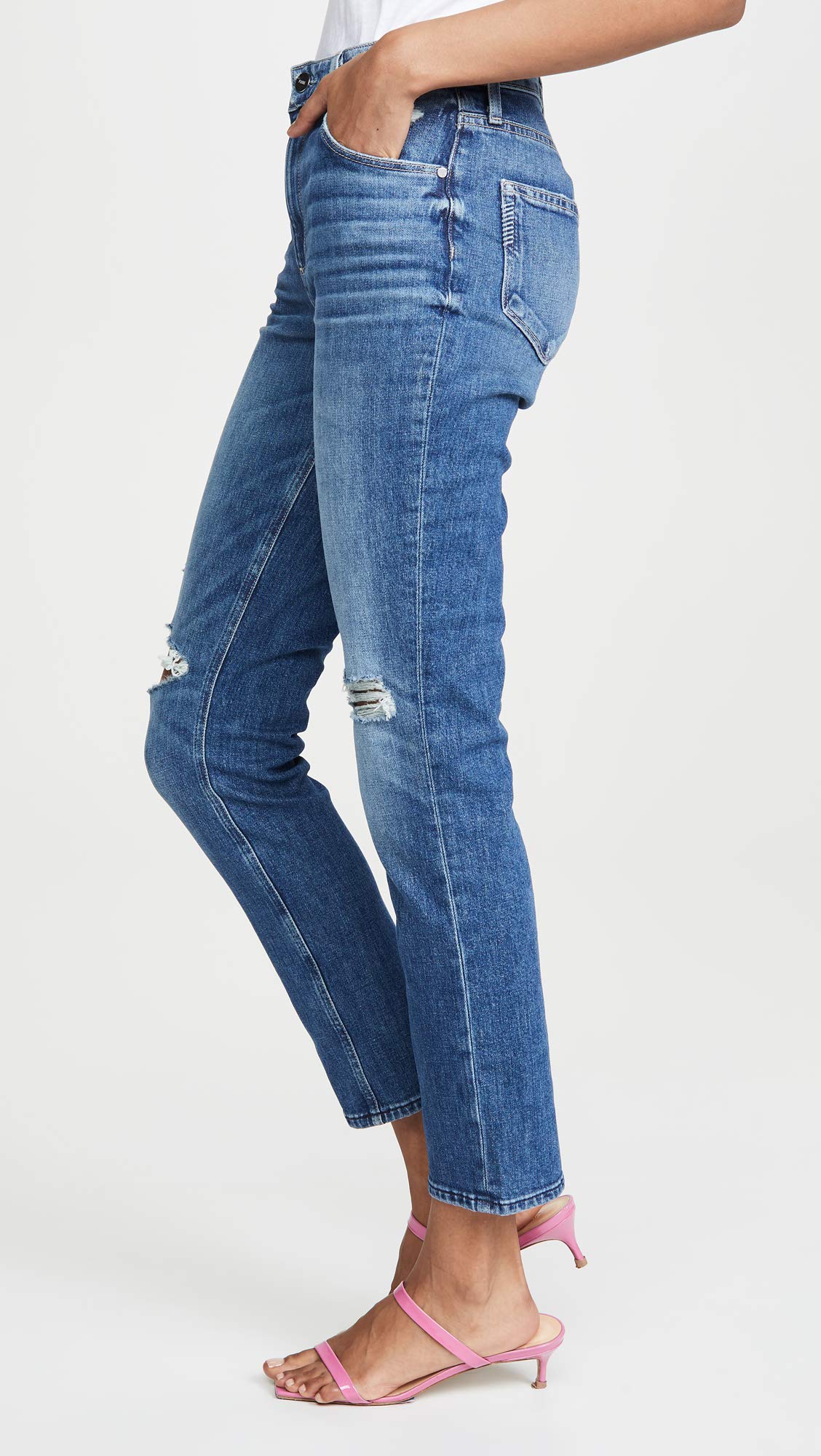 PAIGE Women's Sarah Slim Fit Jeans - High Waist Stretch Denim Pants for Everyday Comfort | Perfect for Work, Casual Outings & Date Nights