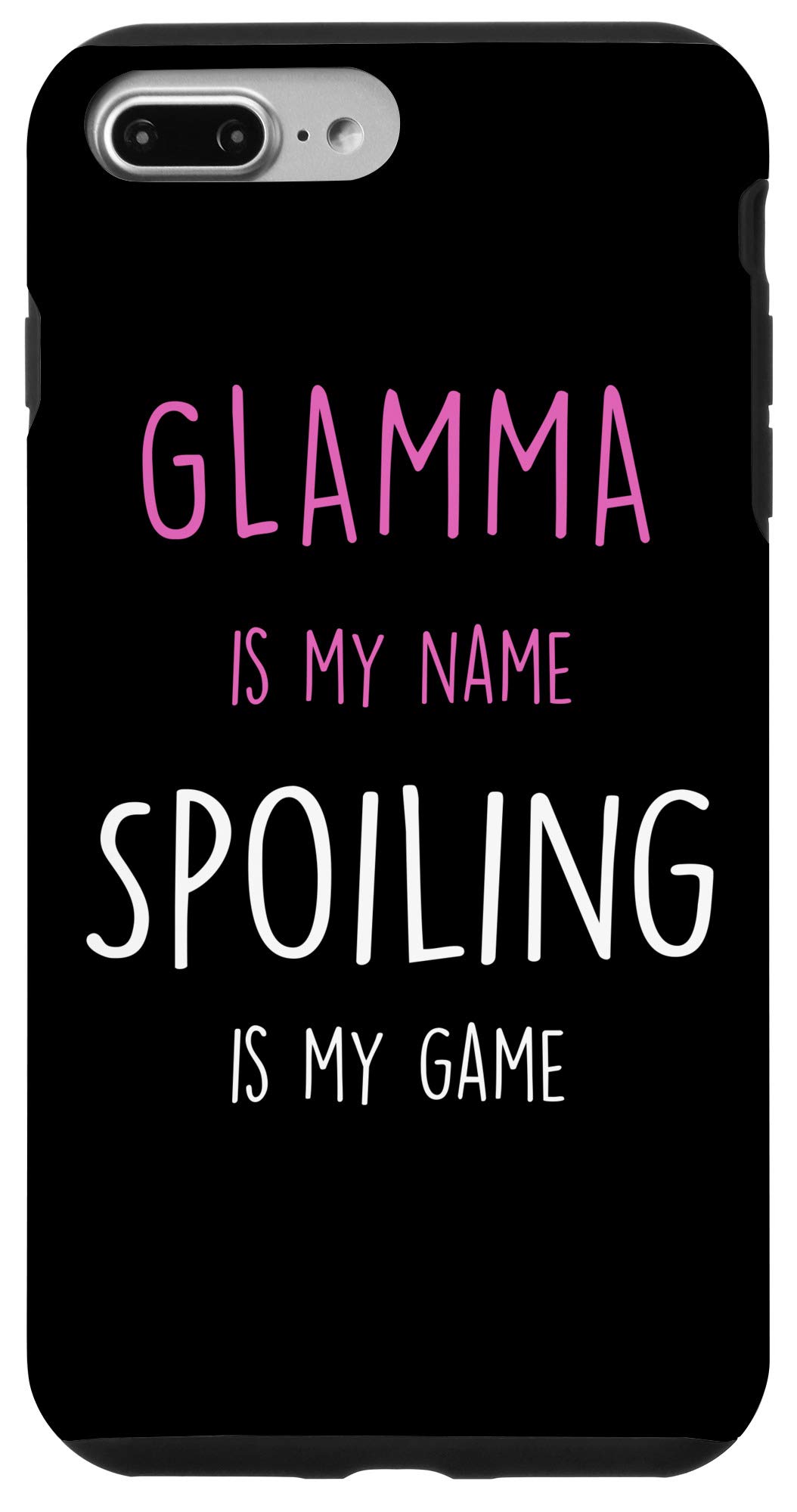 Glamma Grandma Gift iPhone 7 Plus/8 Plus Phone Case - Black | Protective Cover for Women, Perfect Birthday & Mother's Day Present for Grandma