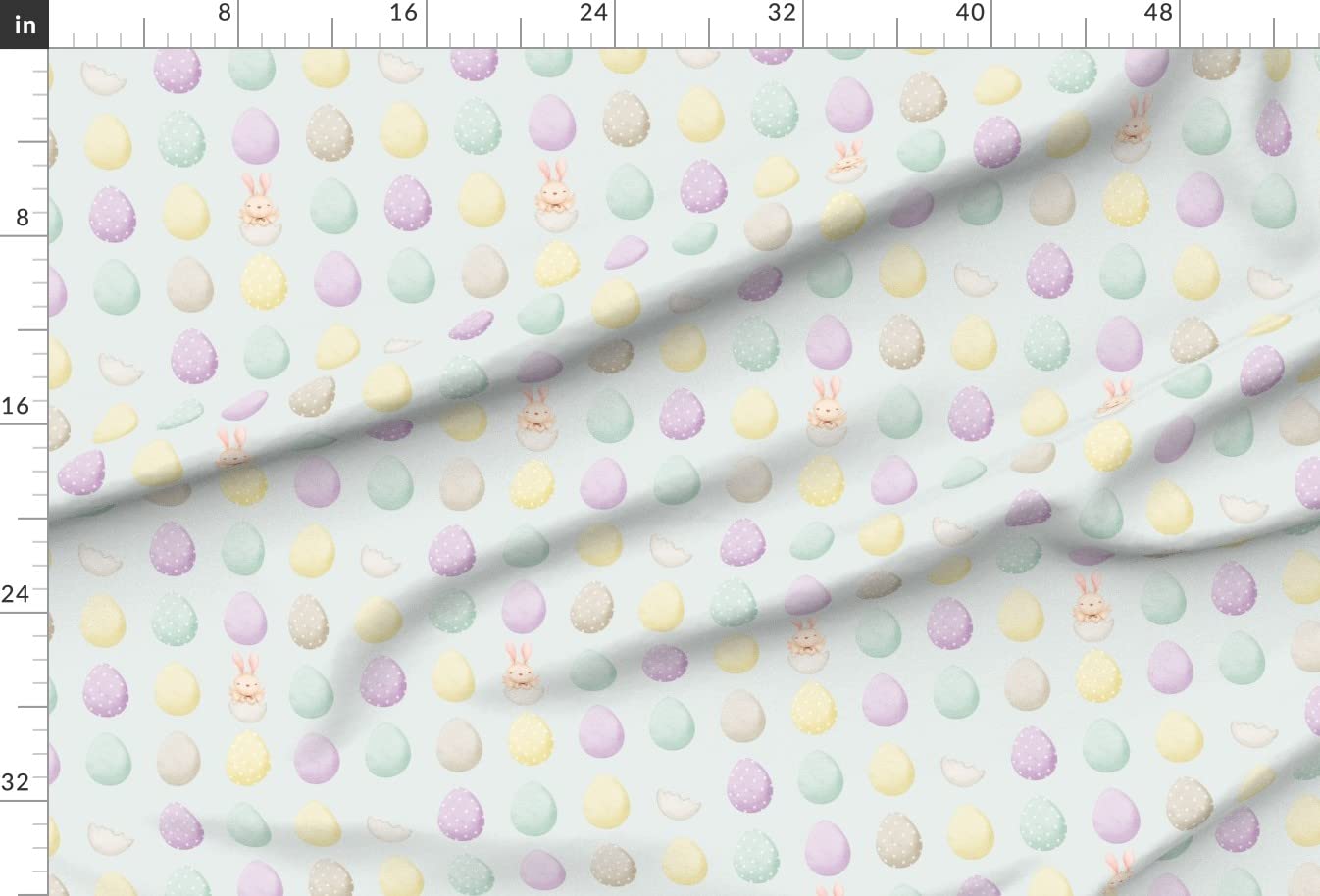 Pastel Easter Eggs & Chicks Hatching Spring Printed Minky Fabric by The Yard - Soft Sewing Material for Baby Blankets, Quilt Backing & Plush Toys - Perfect for DIY Crafts, Nursery Decor & Easter Projects