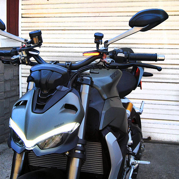 Ducati Streetfighter V4 & V2 LED Front Turn Signals - Compatible with 2020-Present Models - Enhance Visibility & Style for Street Riding & Urban Commuting