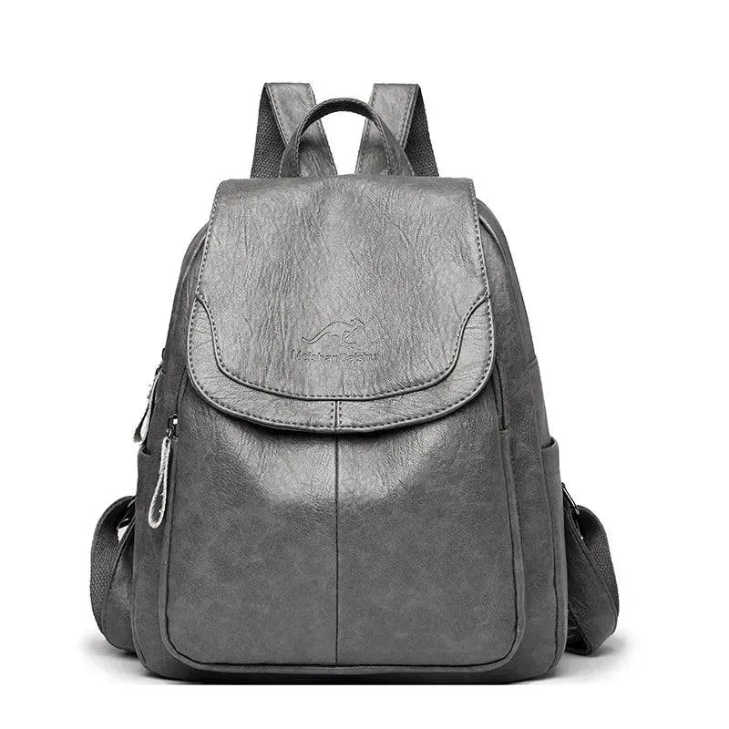 Vintage Soft Leather Women's Backpack - Stylish & Durable Travel Bag for Work, College & Everyday Use
