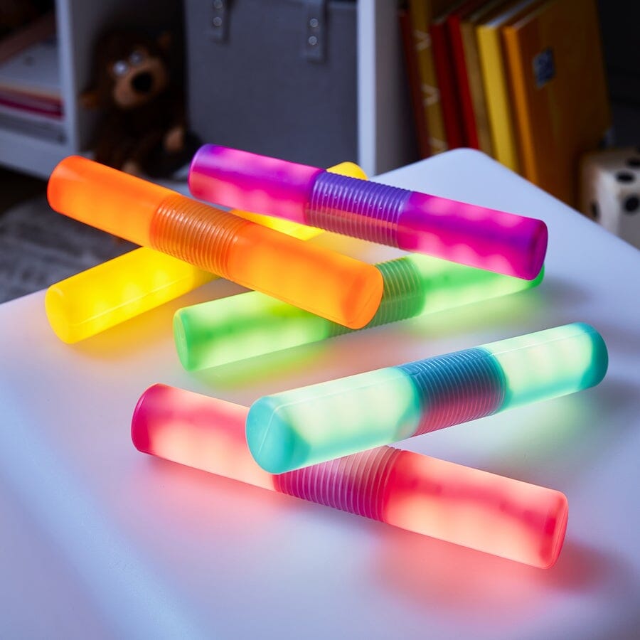 Glow in the Dark Light Up Cylinders - Set of 12 Party Glow Sticks for Nighttime Events, Raves, Concerts & Camping Adventures