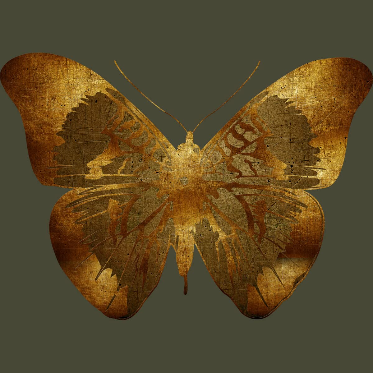 Design By Humans Men's Iron Butterfly Graphic T-Shirt by Adamzworld | Soft Cotton Tee for Casual Wear & Rock Music Fans