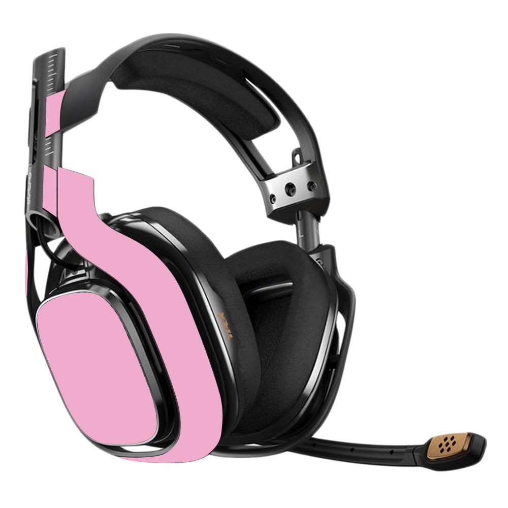 MightySkins Vinyl Decal Wrap Cover for Astro A40 3rd Gen Gaming Headset - Solid Pink Protective Skin | Durable, Easy to Apply & Remove | Made in USA | Perfect for Gaming, Streaming & Customizing Your Headset