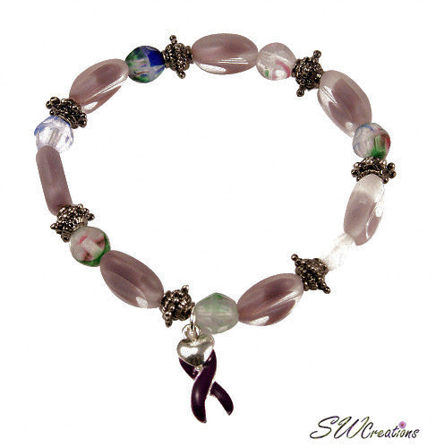 Lavender Frost Window Awareness Beaded Bracelet for Women - Adjustable Crystal Healing Jewelry for Anxiety Relief, Meditation & Positive Energy (Great for Yoga, Spiritual Gifts & Everyday Wear)