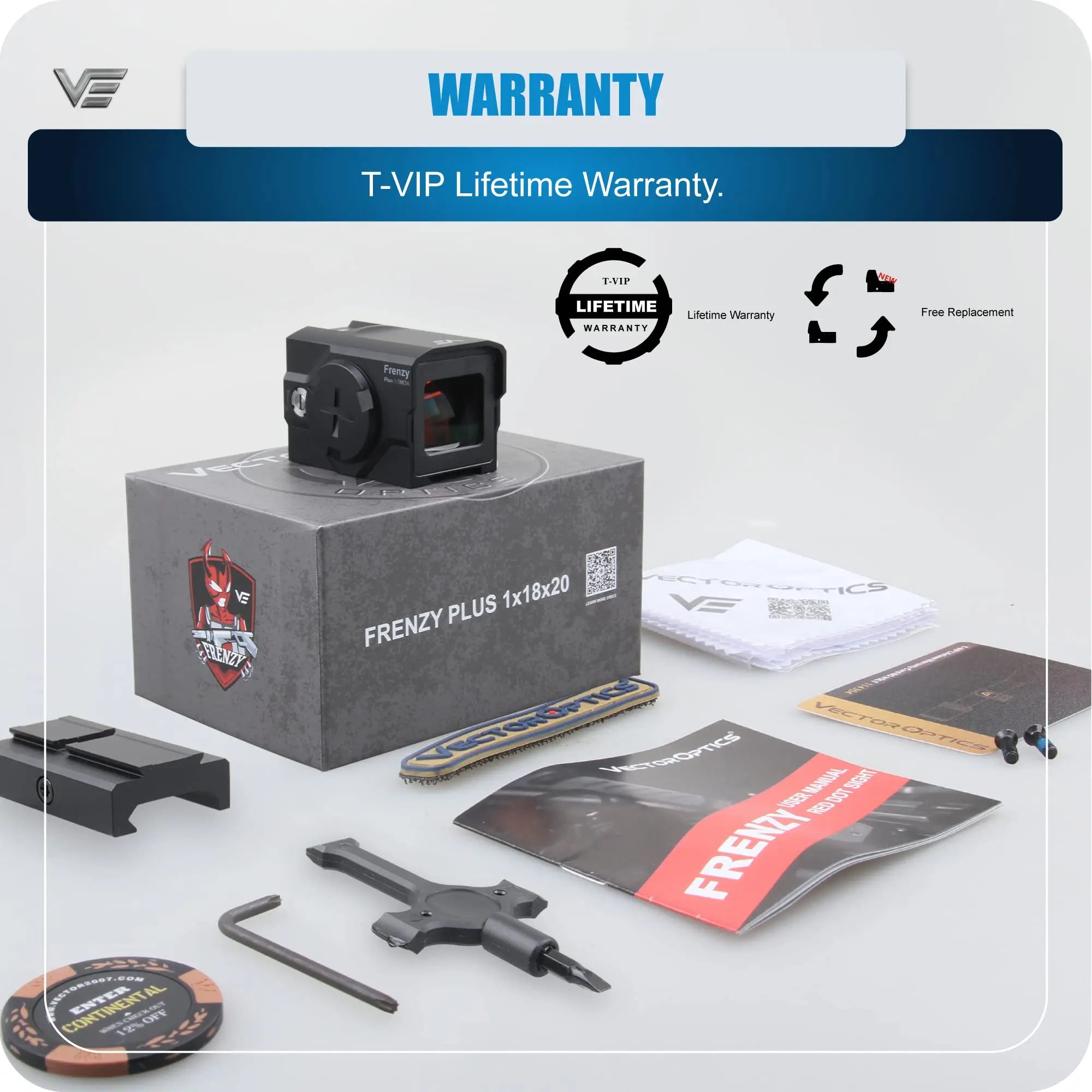 Vector Optics Frenzy Plus 1x18x20 Enclosed Reflex Sight Red Dot Scope with Motion Sensor, IP67 Waterproof, ACRO Mount Compatible with Glock & Taurus Pistols - Ideal for Tactical Shooting, Home Defense & Outdoor Hunting