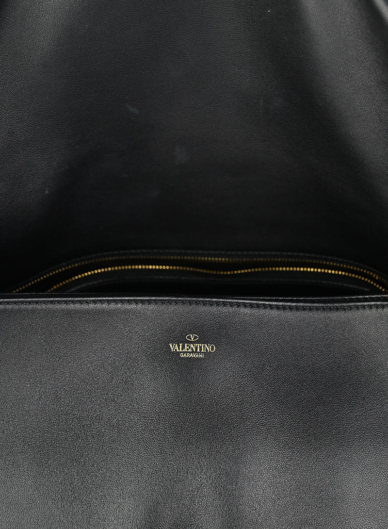 Valentino Black Leather Bag with Maxi Studs - Elegant Designer Handbag for Women, Perfect for Parties, Dates & Special Occasions