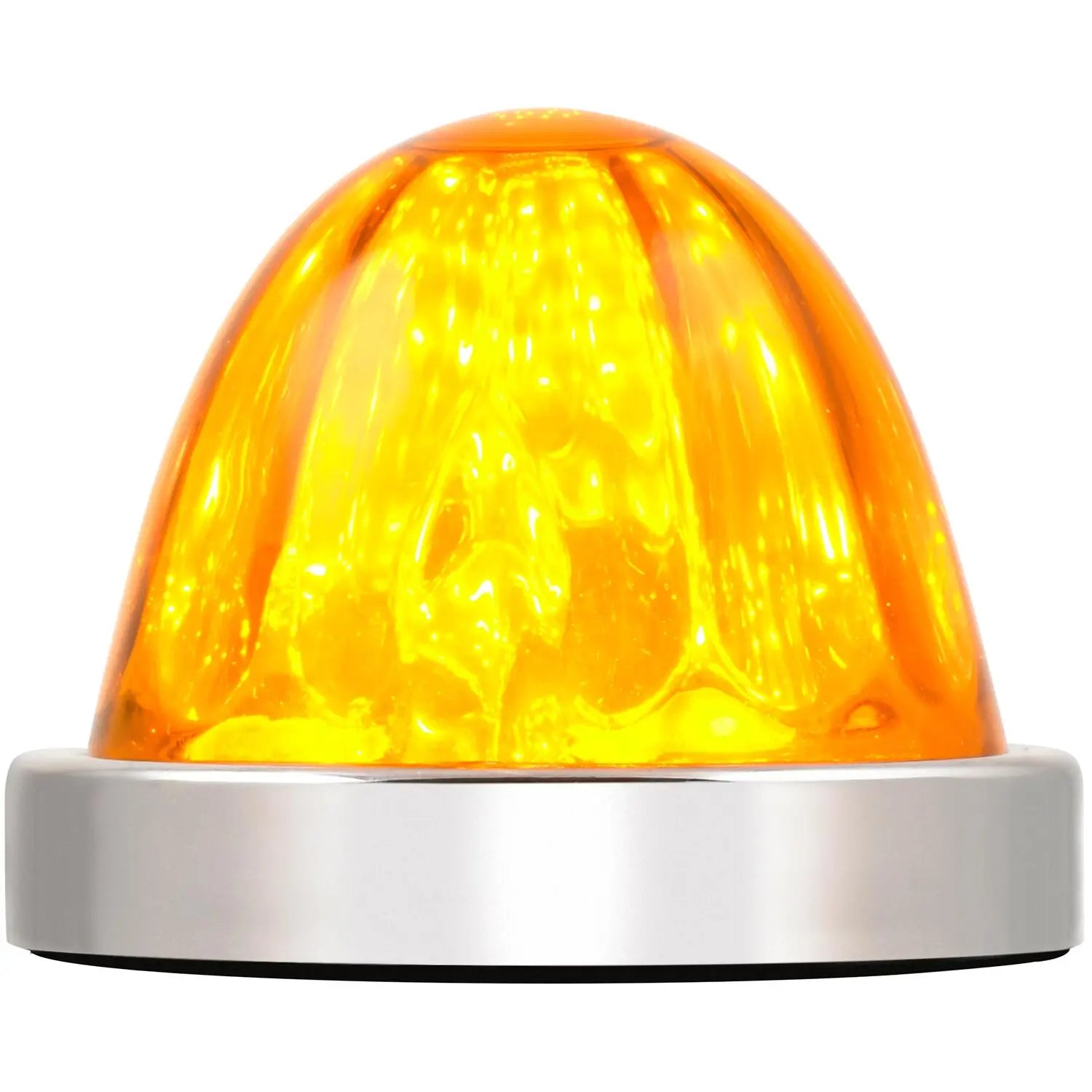 Vintage Amber LED Glass Lens for Watermelon - Perfect for Home Decor, Party Lighting, and Outdoor Events