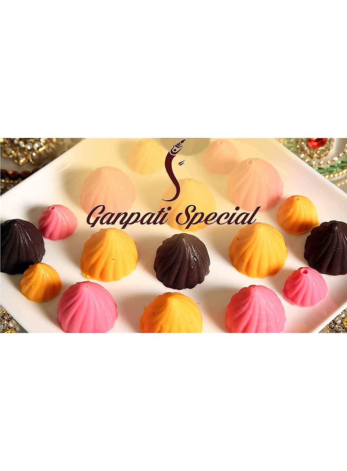 Kunya® 15 Cavity Modak Shape Silicone Chocolate Mold - Premium Food Grade Silicone Chocolate Molds for Ganesh Chaturthi, Diwali & Festive Treats - Perfect for Homemade Chocolates, Candies & Dessert Decorations