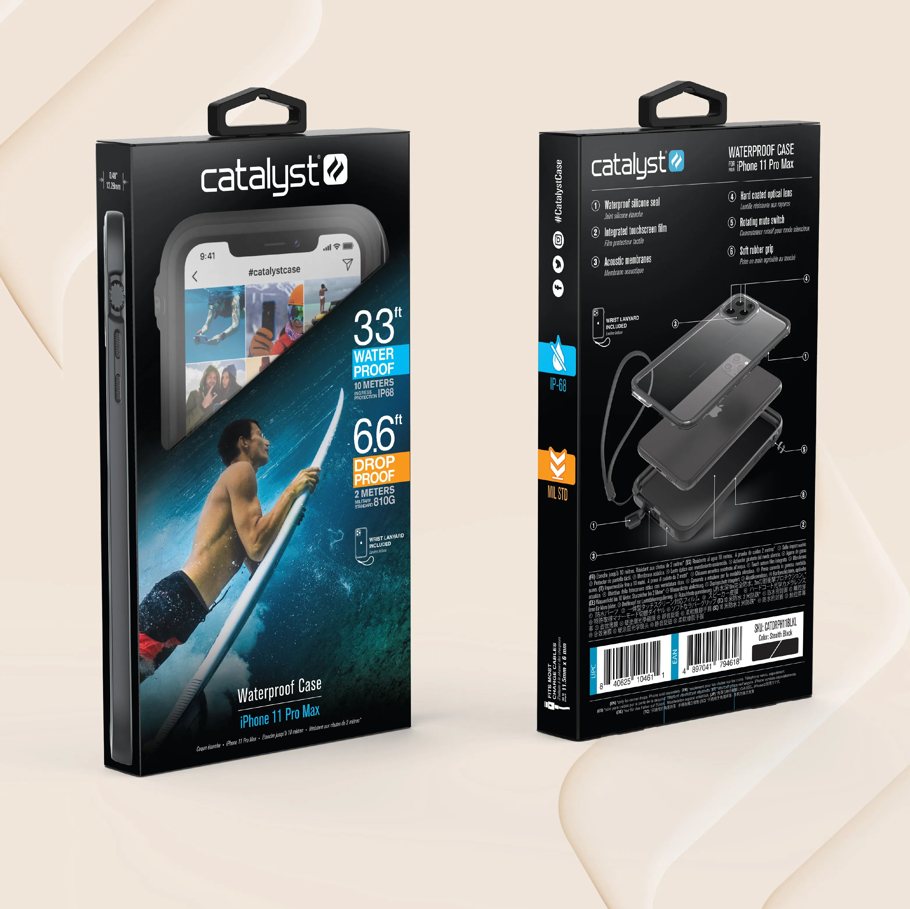 iPhone 11 Pro Max Waterproof Case - Shockproof & Dustproof Protection for Swimming, Outdoor Sports & Daily Use
