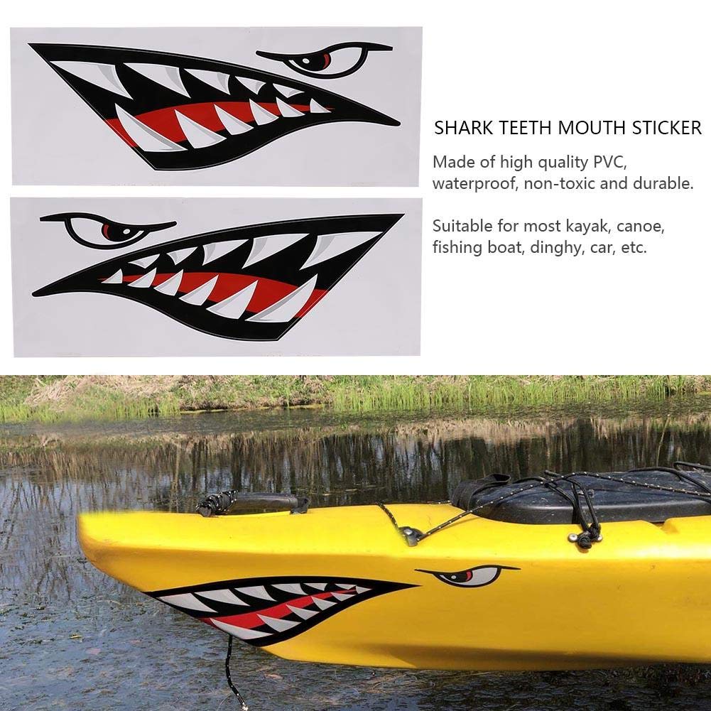 Premium Shark Car Stickers 2-Pack - High-Quality Vinyl Decals for Cars, Trucks, Boats & Motorcycles - Waterproof & UV Resistant for Outdoor Use - Perfect for Automotive, Marine & Adventure Enthusiasts
