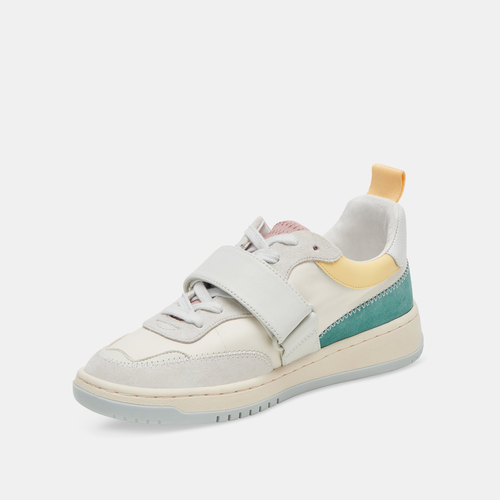 ALVAH Pastel Multi-Color Leather Sneakers - Women's Fashion Casual Shoes for Walking, Running & Everyday Wear