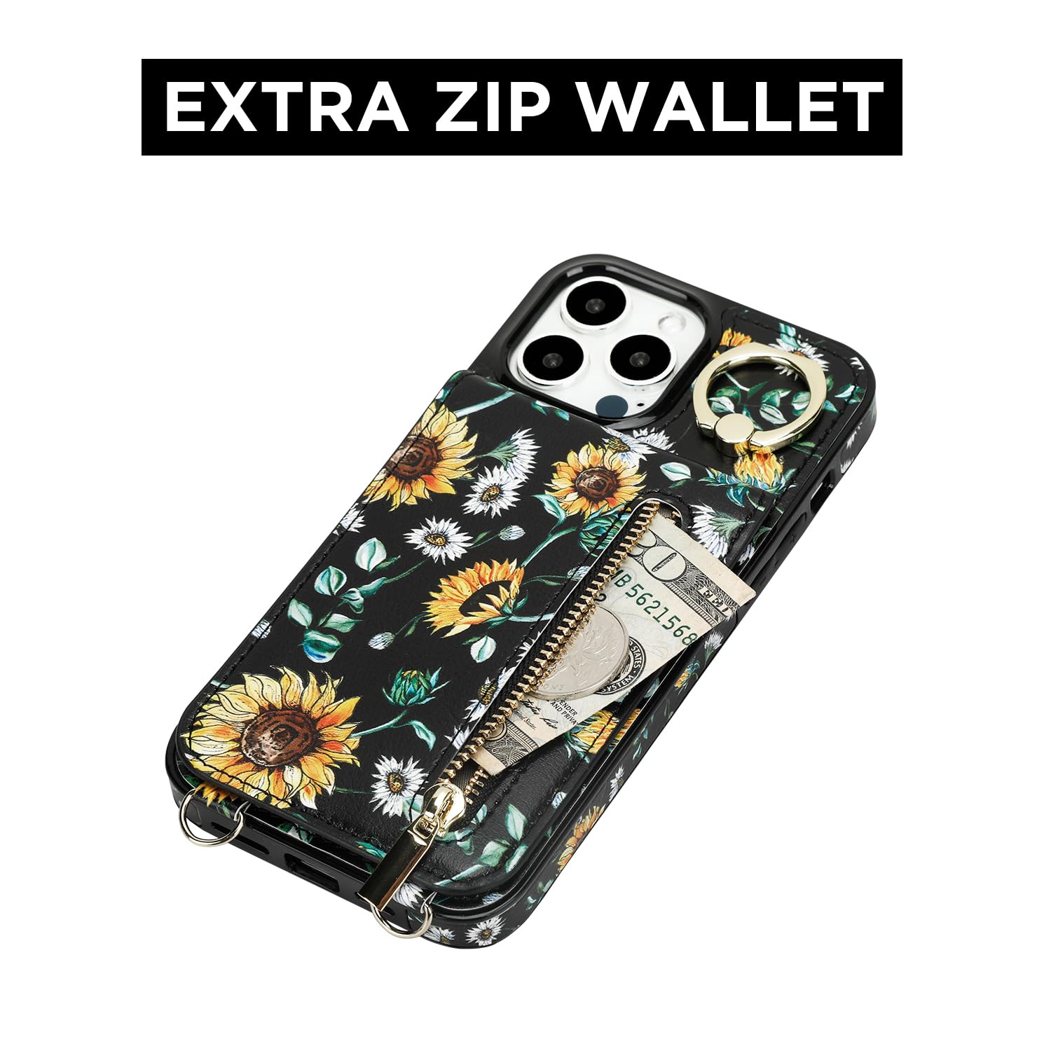 uCOLOR Premium Leather Wallet Case for iPhone 15 Pro Max 6.7