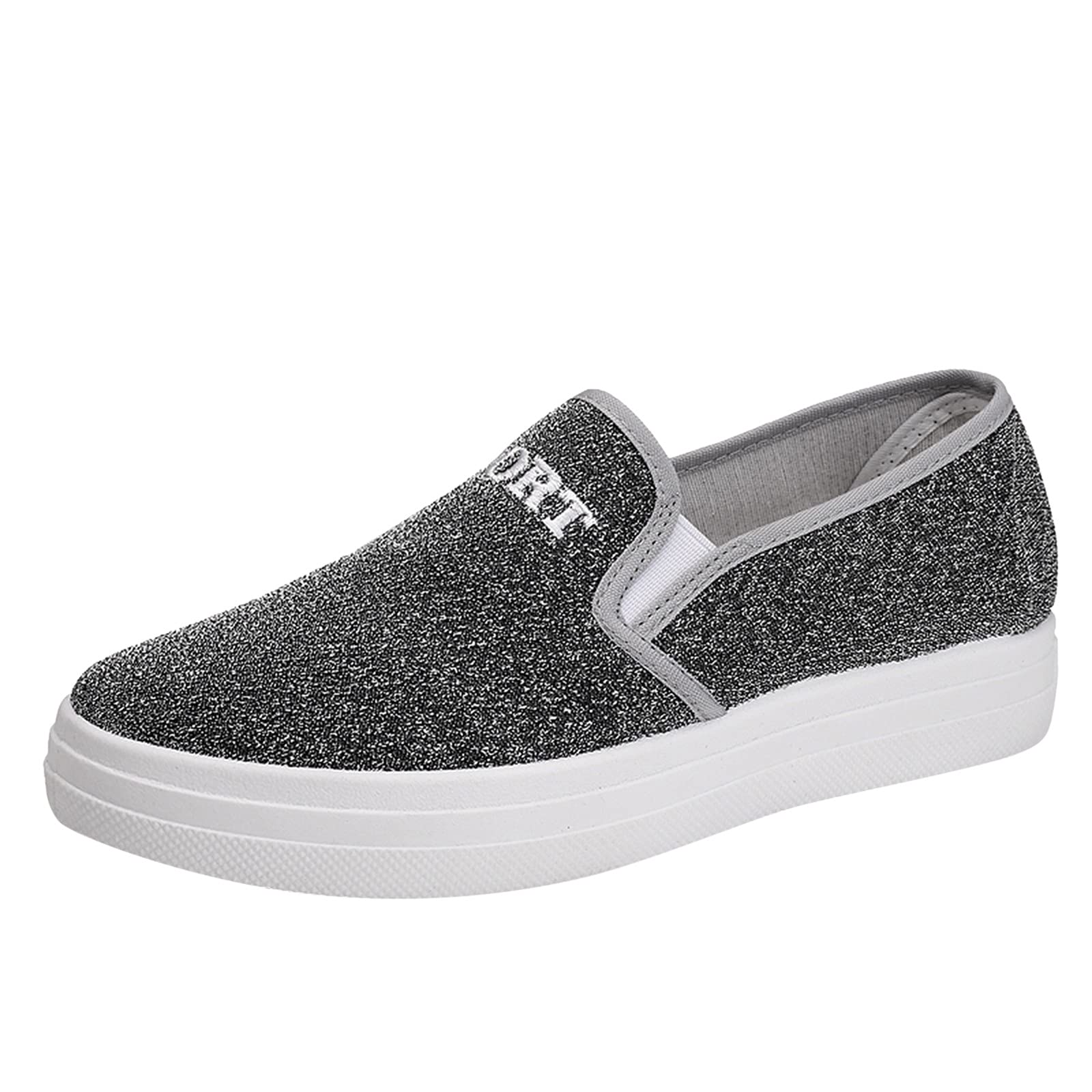 FAMOORE Women's Rhinestone Crystal Platform Sneakers - Sparkly Metallic Glitter Fashion Shoes for Women | Comfortable & Stylish for Casual Wear, Parties & Daily Outfits