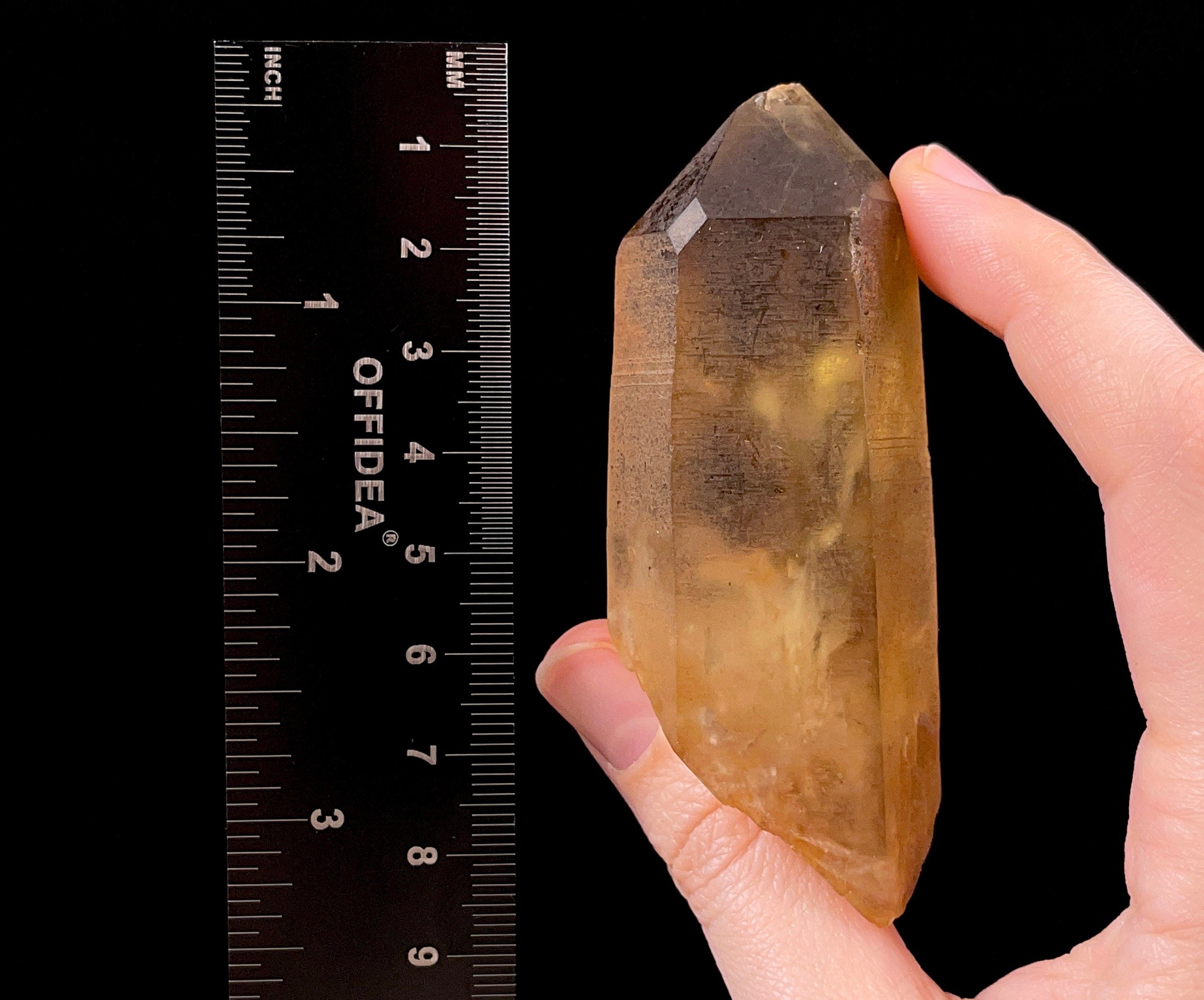 Natural Citrine Raw Crystal Point - November Birthstone, Healing Stone, Home & Office Decor, Feng Shui Crystal for Positive Energy - Perfect for Meditation, Gifts & Spiritual Healing