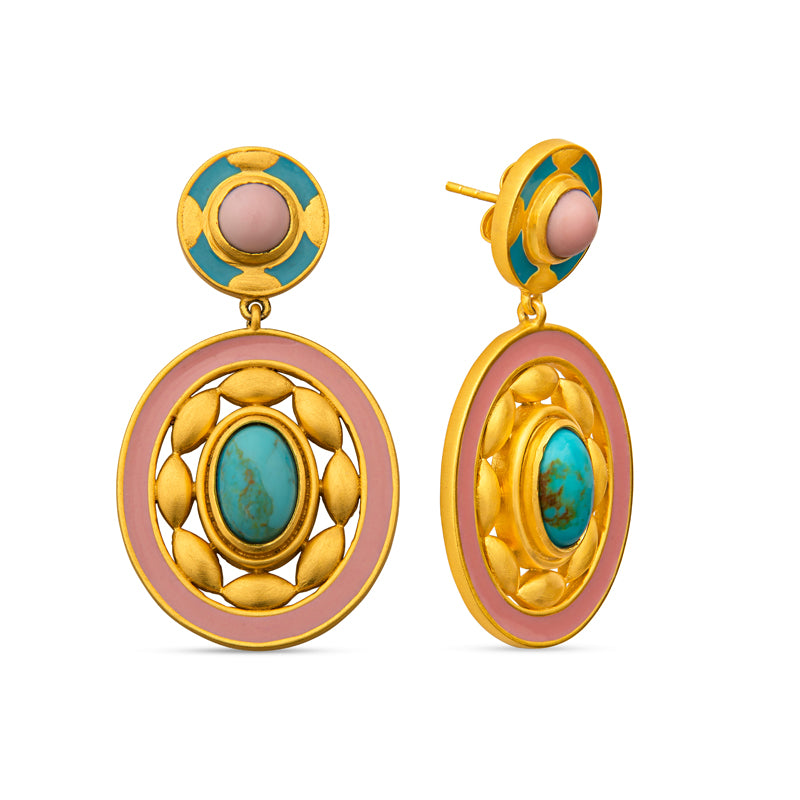 Venice Statement Earrings for Women - Elegant Dangle Drop Earrings with Crystals, Perfect for Parties, Weddings & Special Occasions