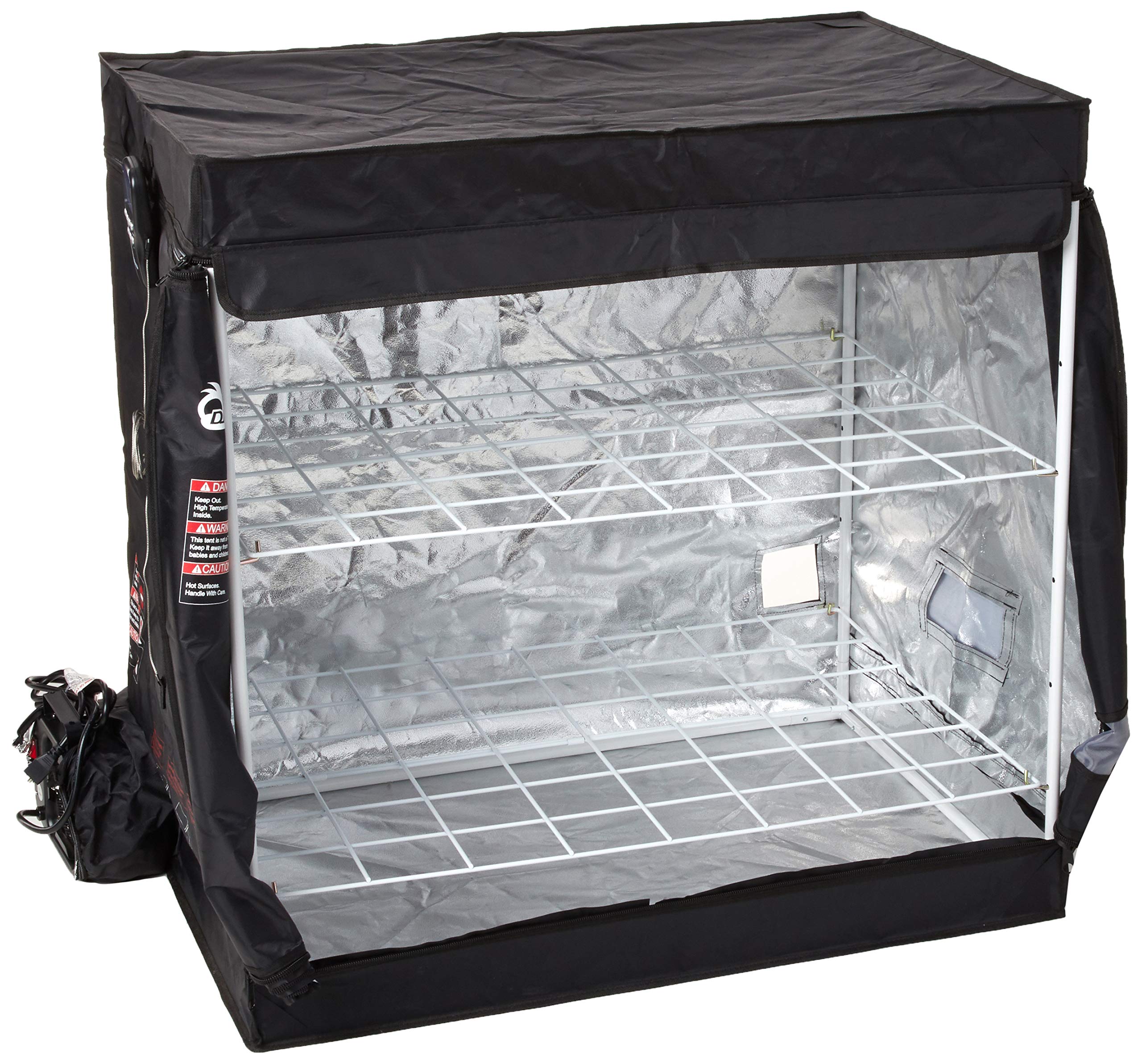 Upgraded DR-122 Portable Bed Bug Heater with Thermometer & Timer - 18 Cubic Feet 2-Tier Infrared Heater for Home & Travel - Black Large Size for Mattress, Furniture & Luggage Disinfection