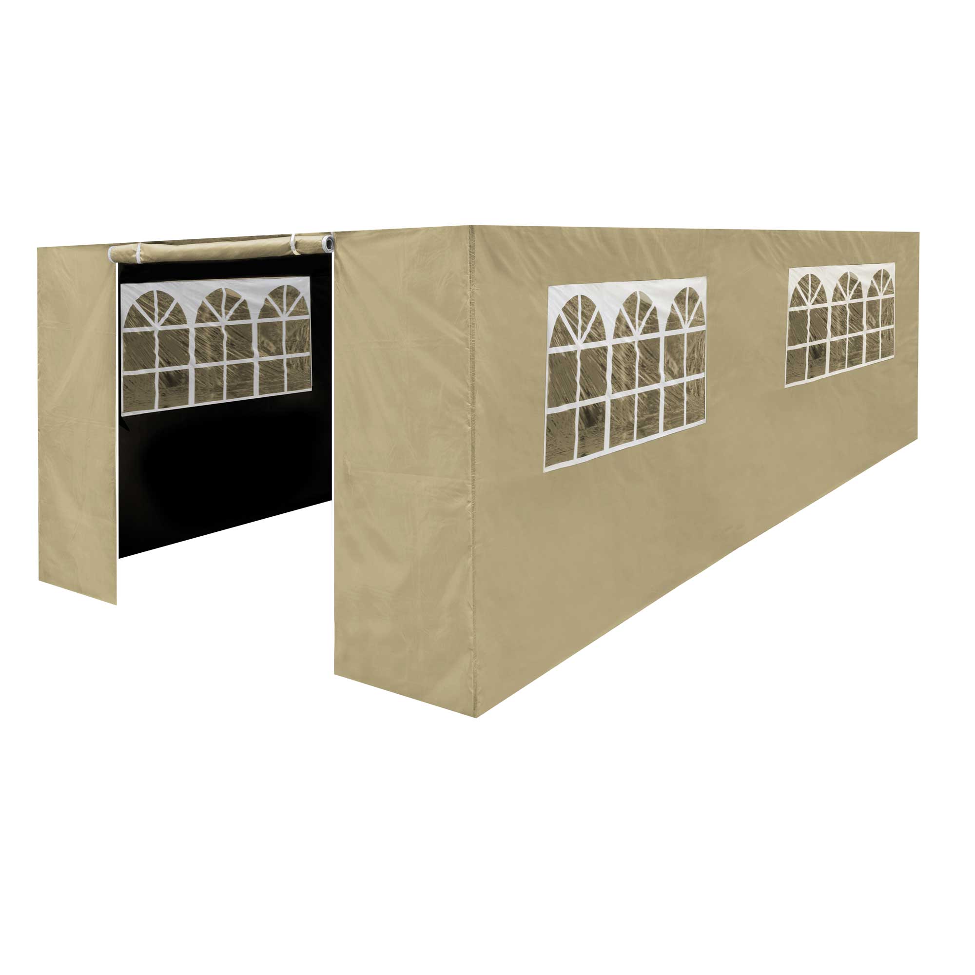 Premium Gazebo Side Walls, Doors & Windows for 3x6m Gazebos - Beige (DG154) | Waterproof & UV-Resistant for Outdoor Patio, Garden & Backyard Parties