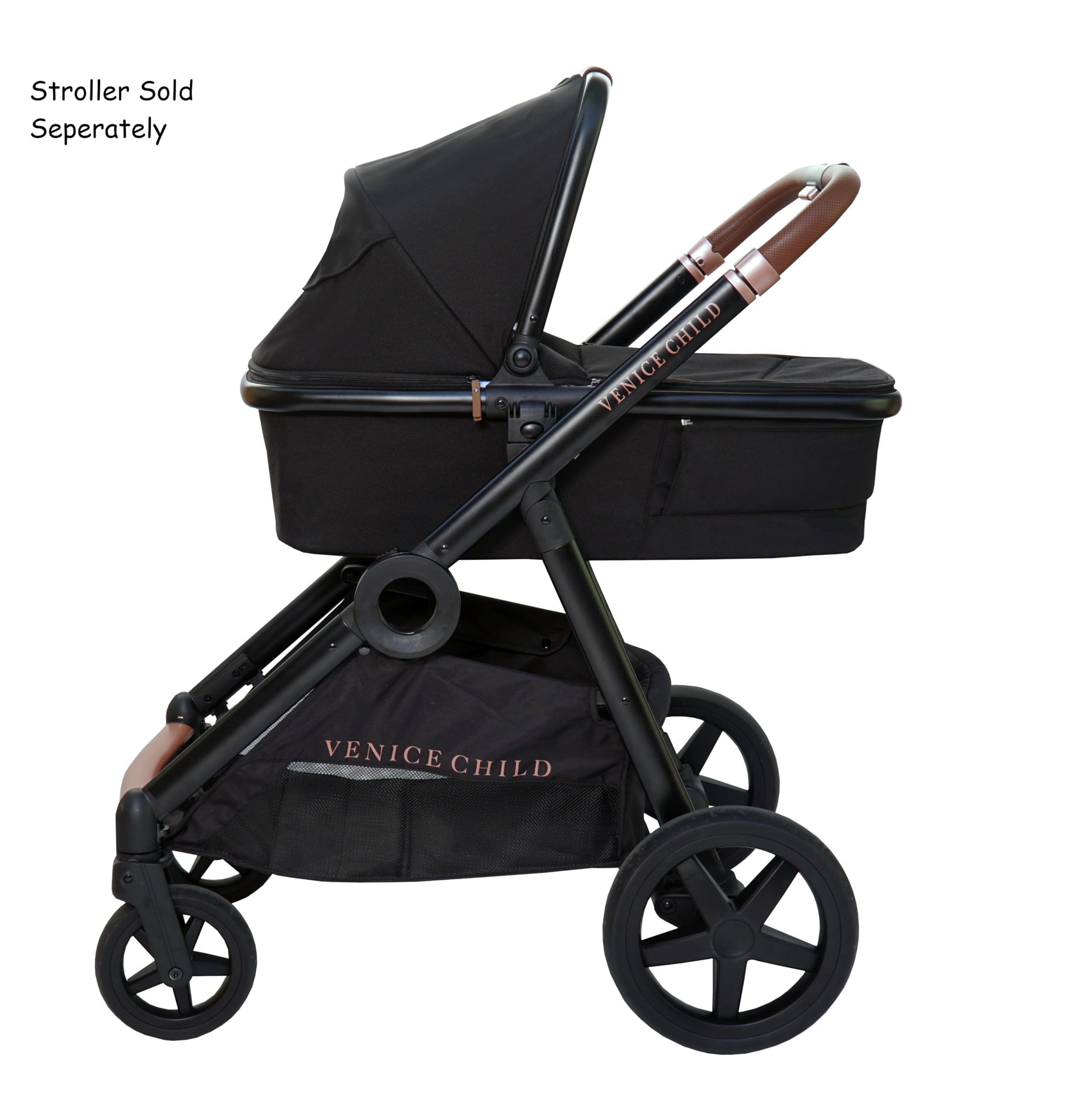 Venice Child Maverick Infant Bassinet - Universal Fit for Single & Double Strollers (Stroller Not Included) with Phone Pocket & UV Sun Canopy - Perfect for Newborns, Travel, Shopping & Outdoor Walks