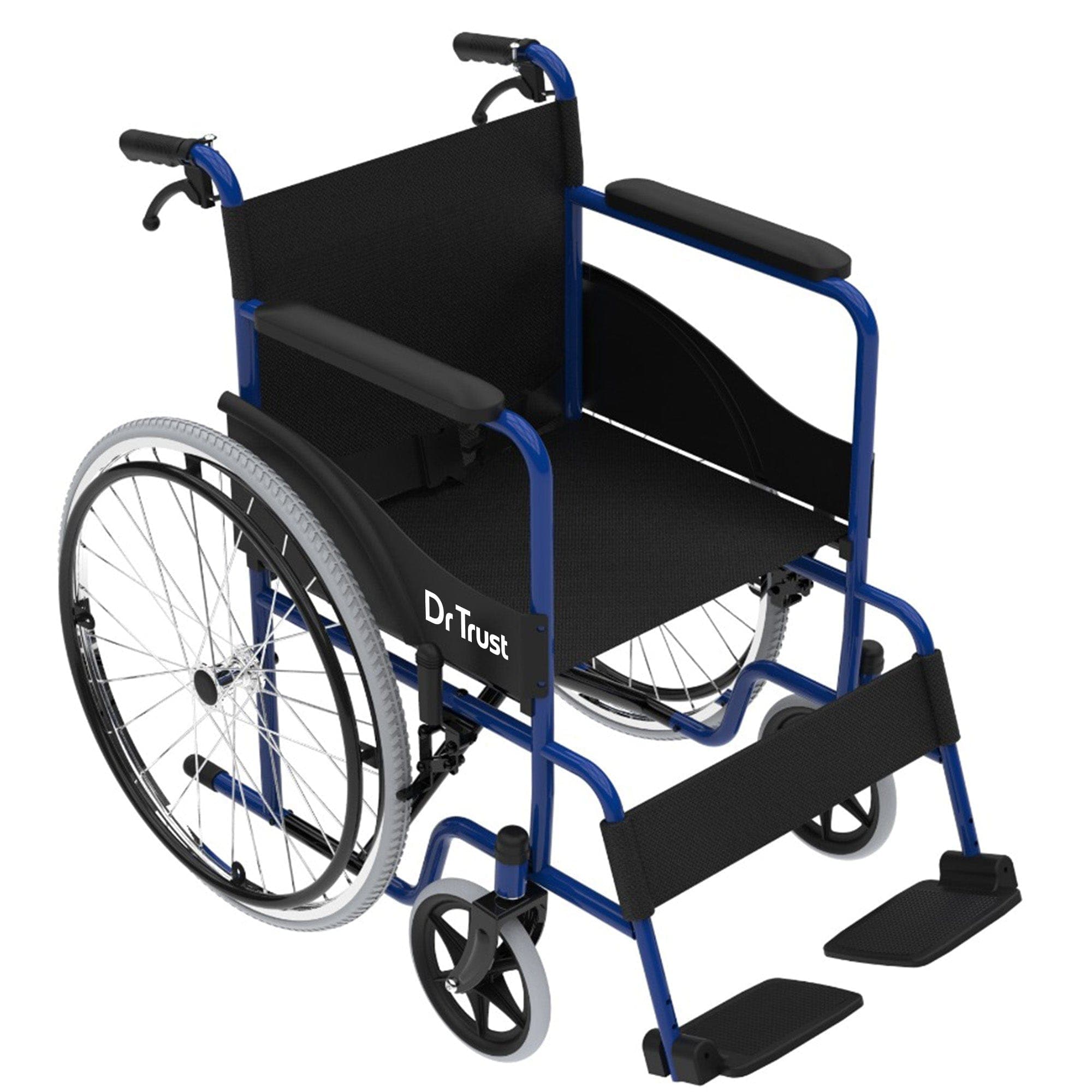 Dr Trust USA Lightweight Foldable Wheelchair Model 342 - Portable Mobility Aid for Seniors & Disabled - Ideal for Travel, Home & Hospital Use