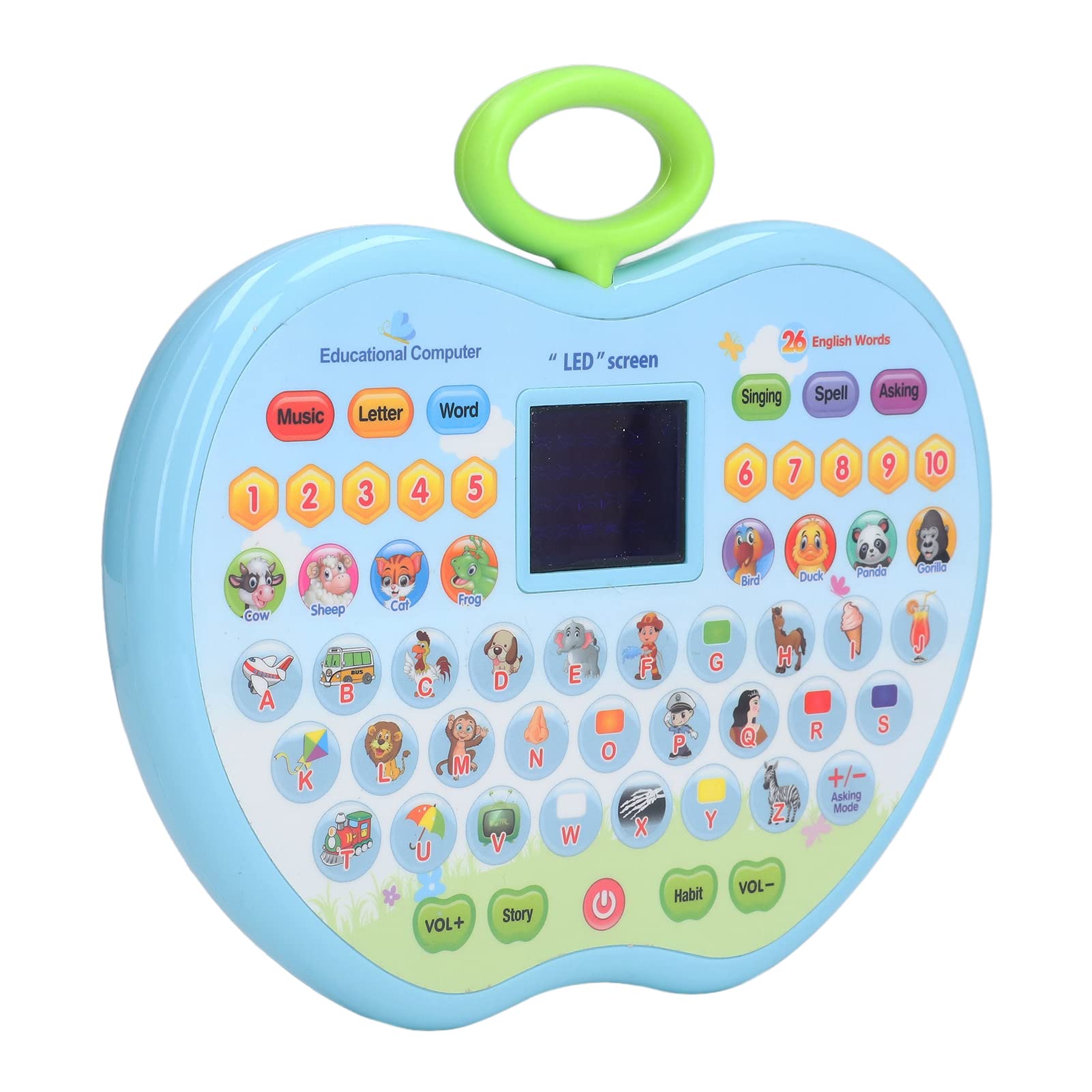 Kids Learning Tablet with LED Display - Educational Toy for Boys & Girls (Blue) - Perfect for Home & Travel
