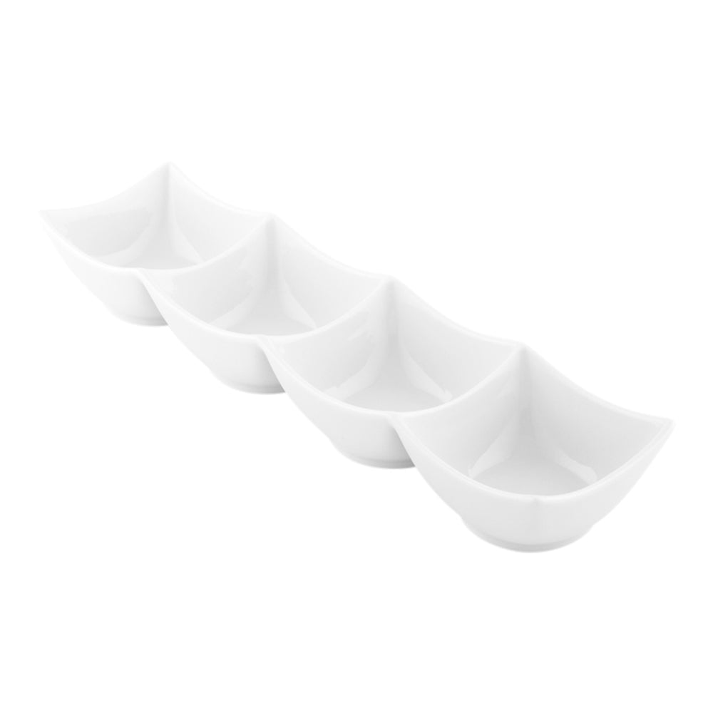 24 oz Square White Porcelain Cocktail Bowl Set - 14.75