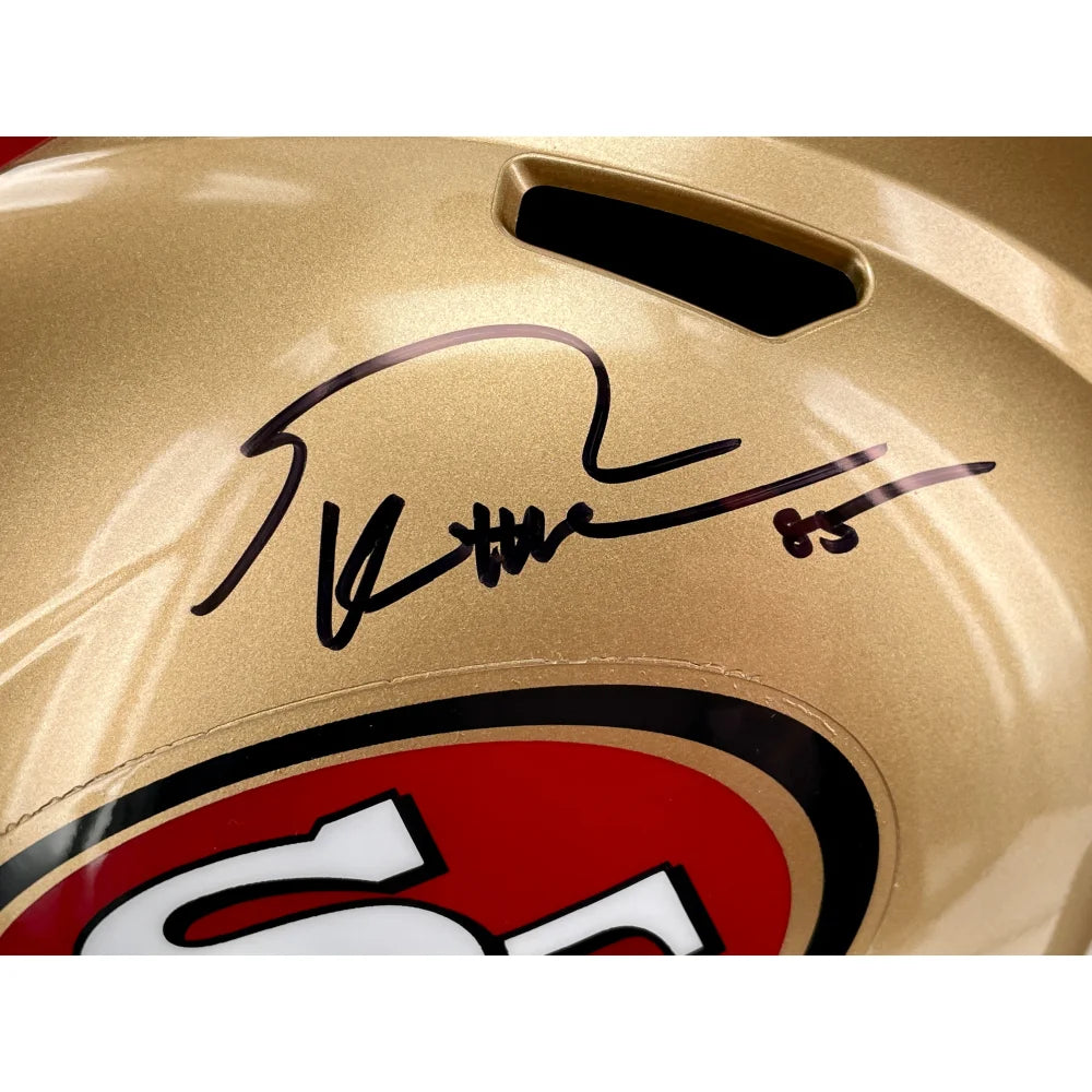 George Kittle Autographed San Francisco 49ers Full Size Speed Helmet - BAS Certified Signed Football Collectible for Fans, Display & Memorabilia Collection
