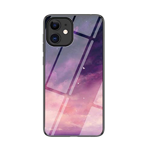 Starry Sky Pattern Shockproof Phone Case - Soft Silicone TPU with Tempered Glass Back, Full Body Protection for iPhone 6/6s/7/8 Plus/X/XS/XR/11/11 Pro/12 Mini/12 Pro Max - Perfect for Nighttime Stargazing & Outdoor Adventures