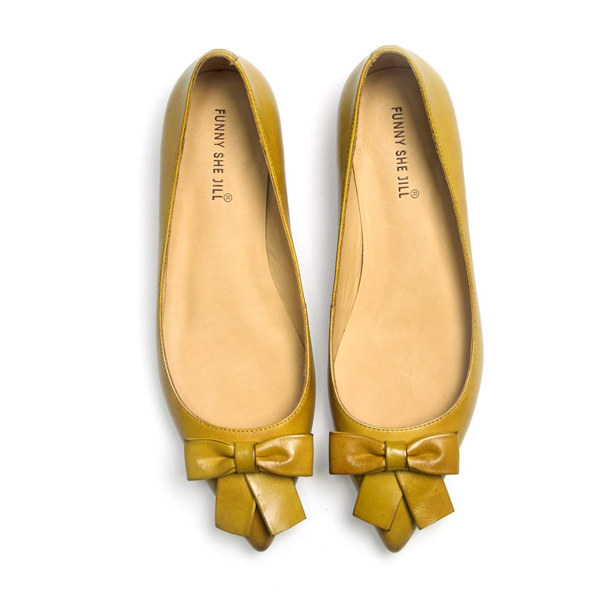 FSJ Women's Pointed Toe Flat Loafers - Comfortable Slip-On Bowknot Pumps with Low Block Heel for Office & Work Outfits | Perfect for Business Casual, Professional Wear & Daily Commute
