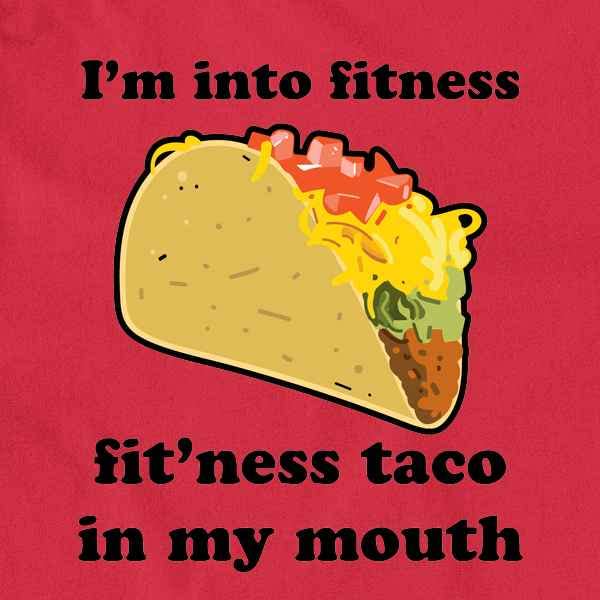 Funny Fitness Taco Graphic T-Shirt for Men | Pop Threads Humorous Workout Tee | Gym, Running & Casual Wear