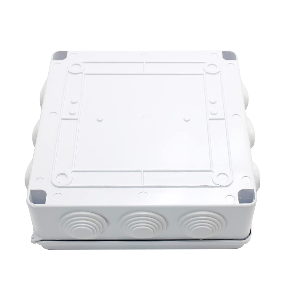 MAKERELE IP65 Waterproof Electrical Junction Box - ABS Plastic Enclosure for Outdoor & Indoor Use - 7.9×7.9×3.1 Inch (200×200×80mm) Universal Project Box - Ideal for Solar Panels, Garden Lighting & Home Wiring Projects