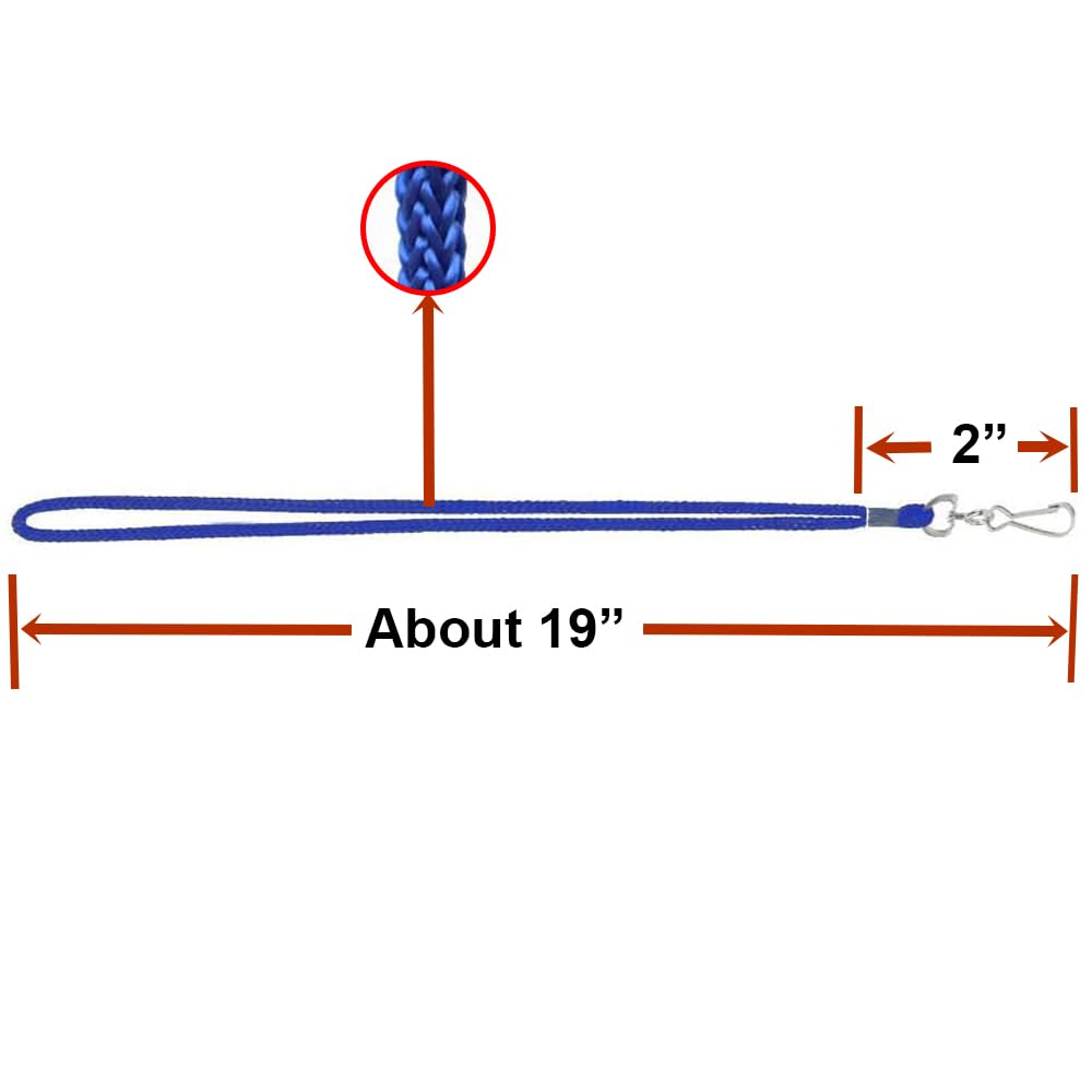 HOSL 100 Pack ID Lanyards with Swivel Hook - Office, School & Event Use