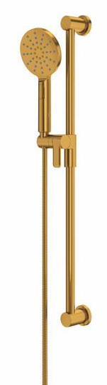 4-Function Adjustable Handheld Shower Head with 31-Inch Slide Bar - 1.8 GPM Water Saving, Brushed Gold Finish (Model 4664BG) - Perfect for Bathroom Renovation & Spa-Like Shower Experience