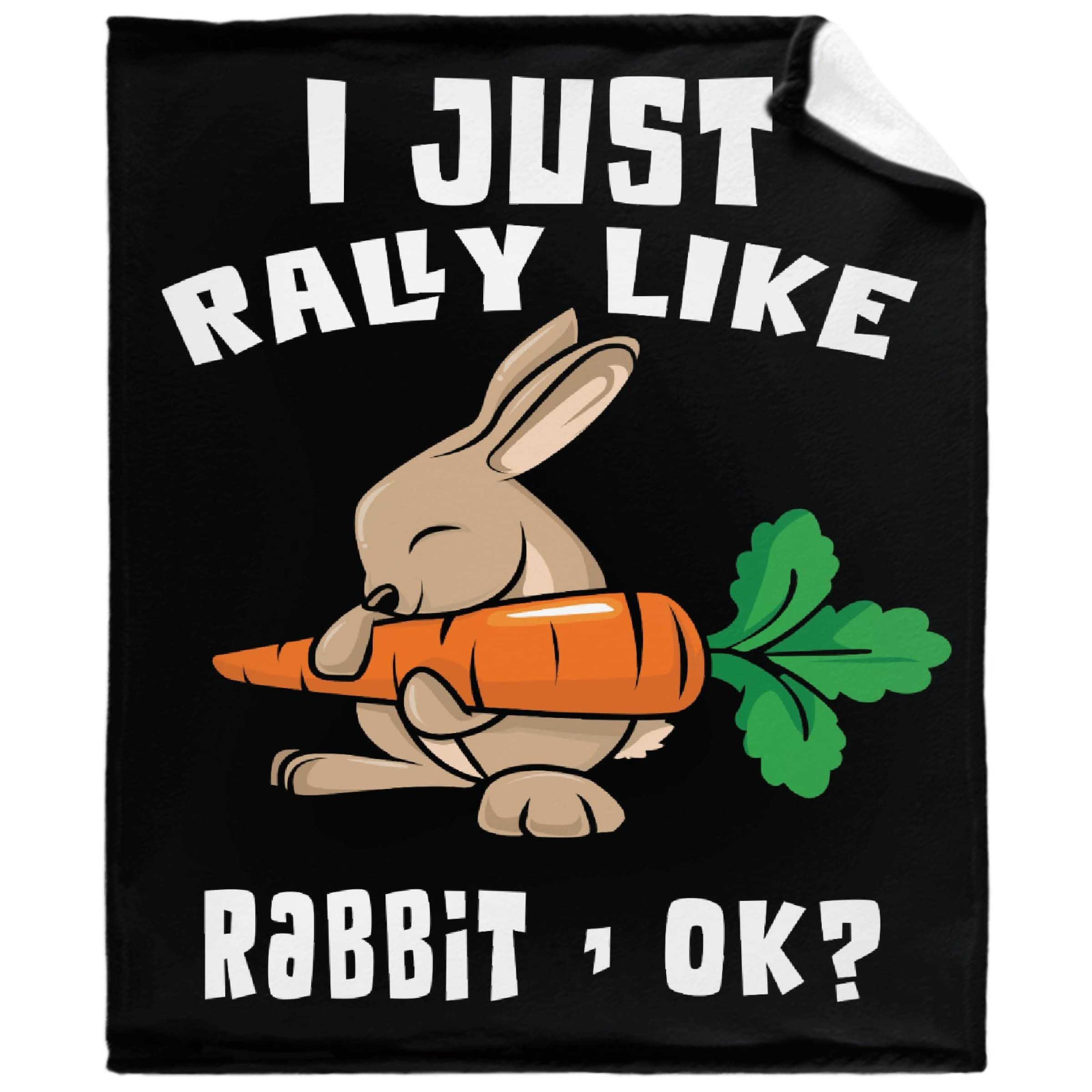 FOODSTAR Super Soft Fleece Rabbit Throw Blanket - Cozy & Breathable Flannel Blanket 120x90 Inches Extra Large - Lightweight & Warm for Couch, Bed, Car, Living Room - Perfect for Family Movie Nights, Camping Trips & Winter Snuggles