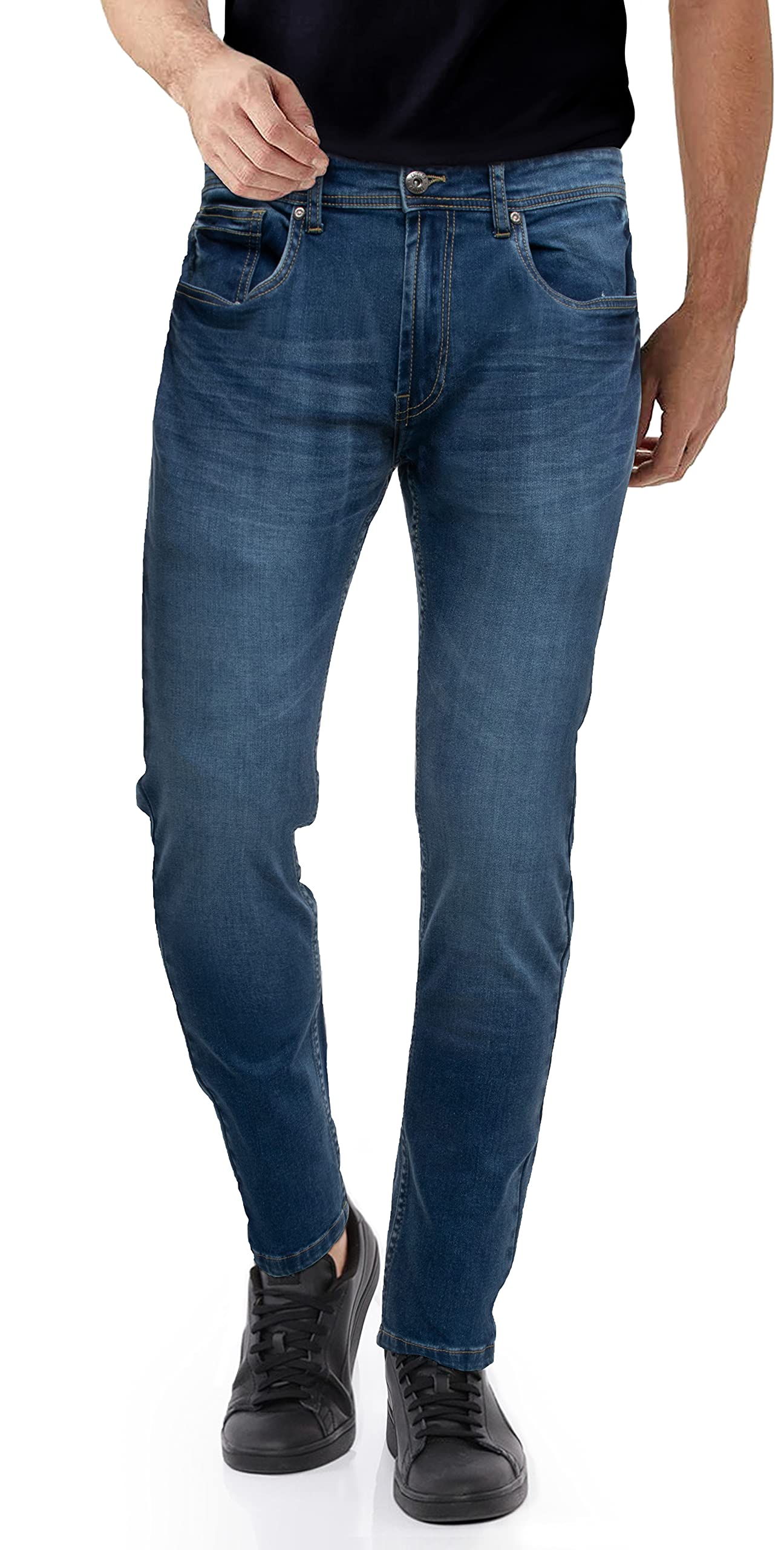 Azure Skinny Fit Stretch Jeans for Men - Comfort & Style for Everyday Wear