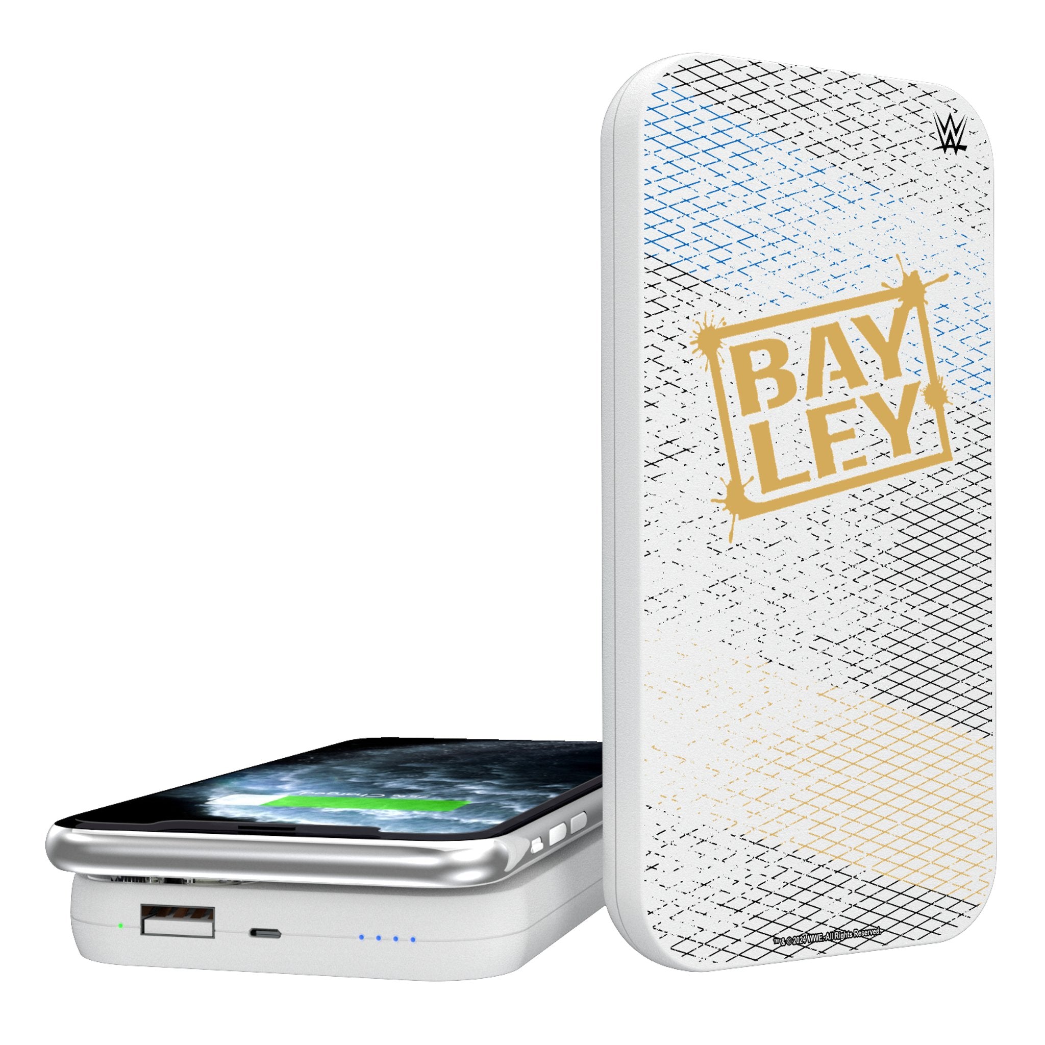 Bayley Steel 5000mAh Portable Wireless Charger - Fast Qi Wireless Charging Power Bank for iPhone, Samsung, AirPods - Perfect for Travel, Office & Outdoor Use