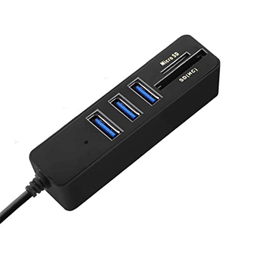 3-Port USB 3.0 Hub with 30cm Cable - High-Speed Data Transfer USB Splitter for PC, Laptop, Mac - Perfect for Home Office, Gaming & Multi-Device Charging Station
