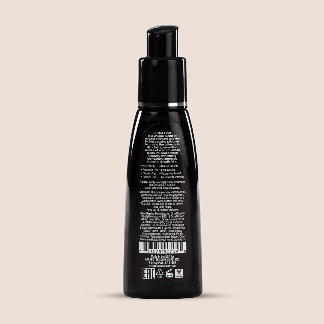 Wicked Ultra Heat Warming Silicone Based Lubricant - Long-Lasting Personal Lubricant for Enhanced Intimacy & Sensation - Perfect for Couples & Sensual Massage