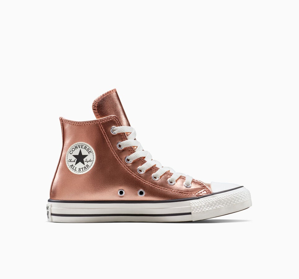 Converse Kids Chuck Taylor All Star Metallic Gold Sneakers - Stylish & Comfortable Casual Shoes for Boys & Girls - Perfect for School, Play & Everyday Wear