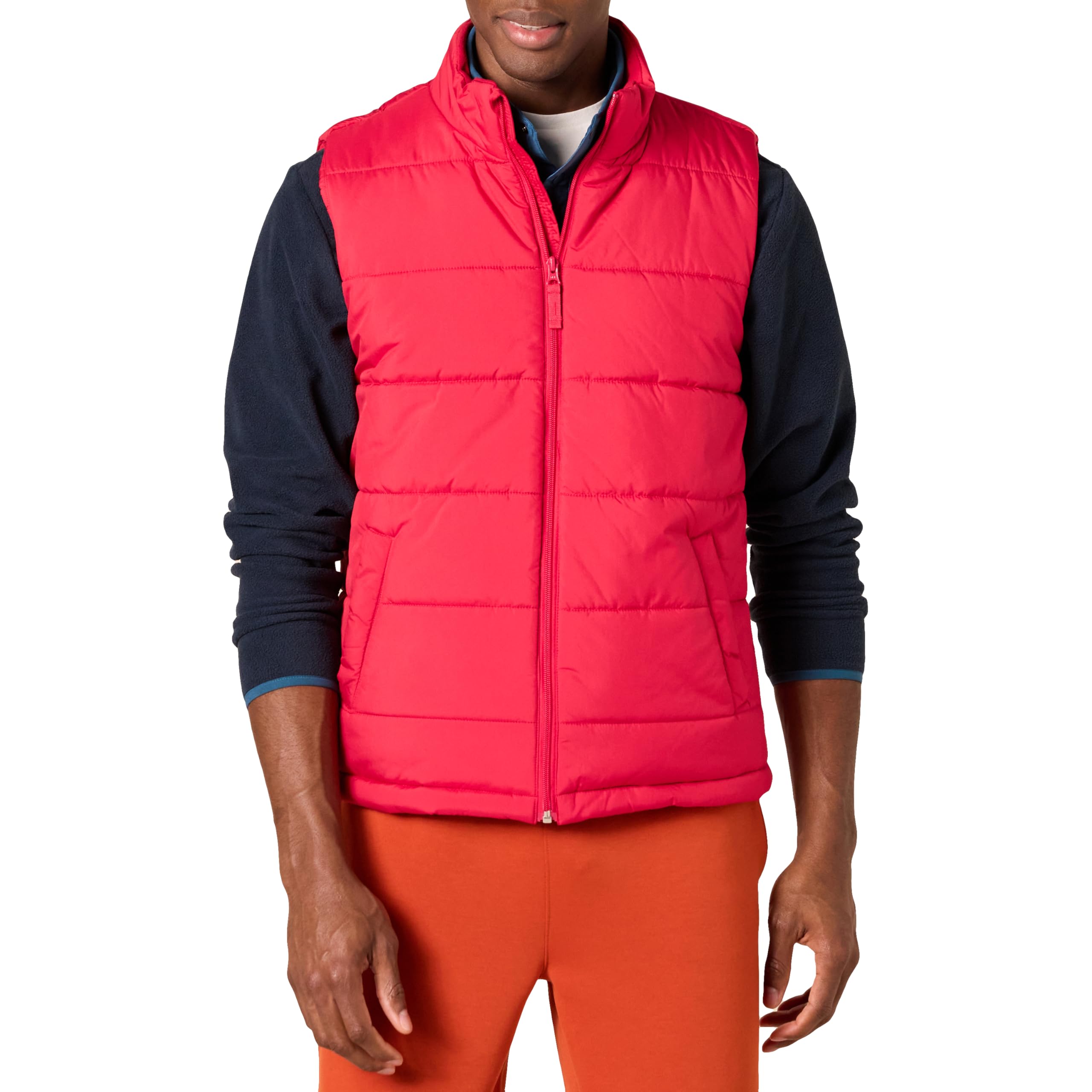Amazon Essentials Men's Midweight Puffer Vest - Lightweight Warm Quilted Jacket for Outdoor Activities, Hiking & Casual Wear