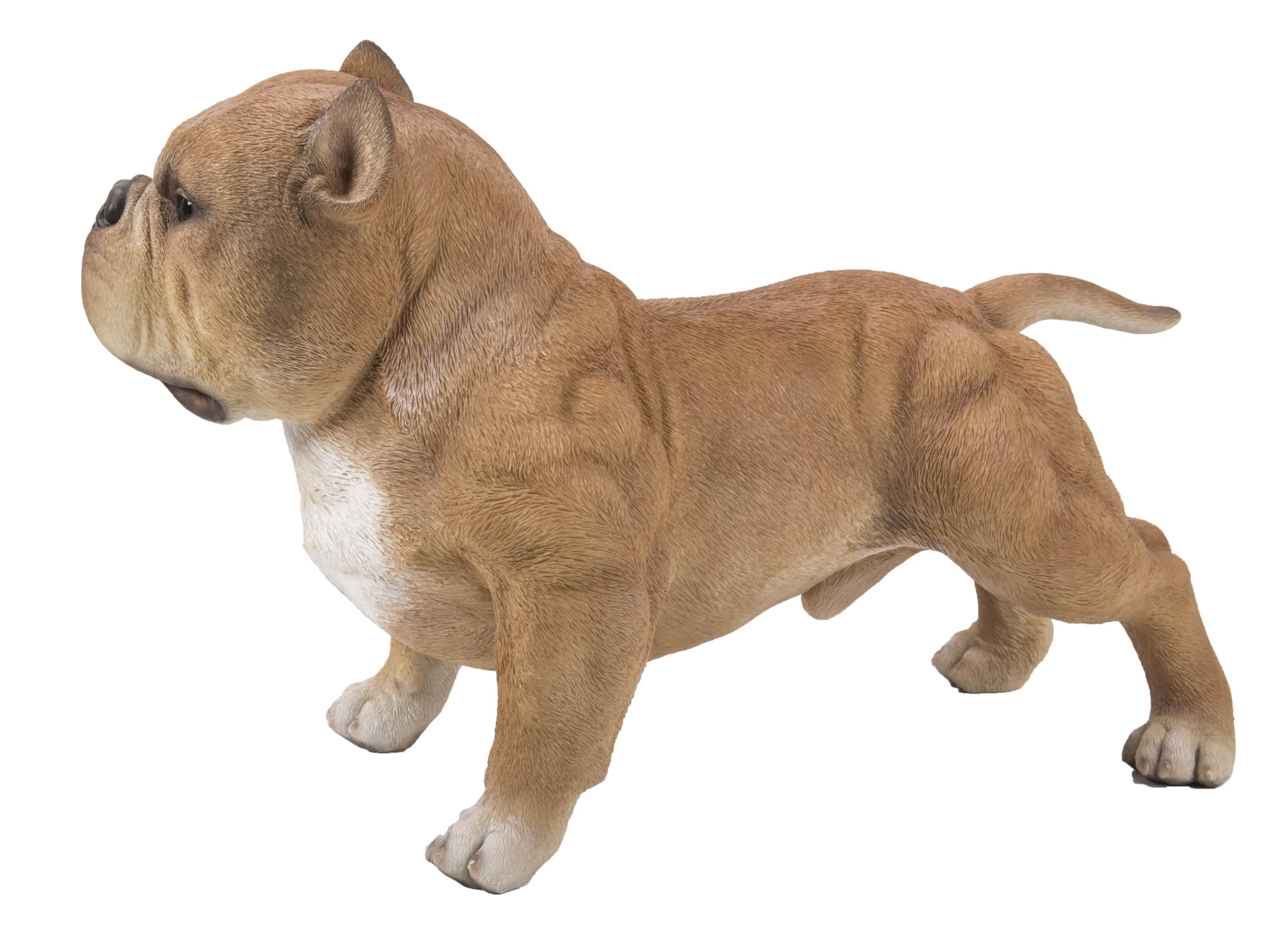 Hi-Line Gift Ltd. Walking Brown Bully Dog Statue - Handcrafted Resin Bulldog Sculpture for Home Decor, Garden, or Office | Perfect Gift for Dog Lovers & Pet Owners