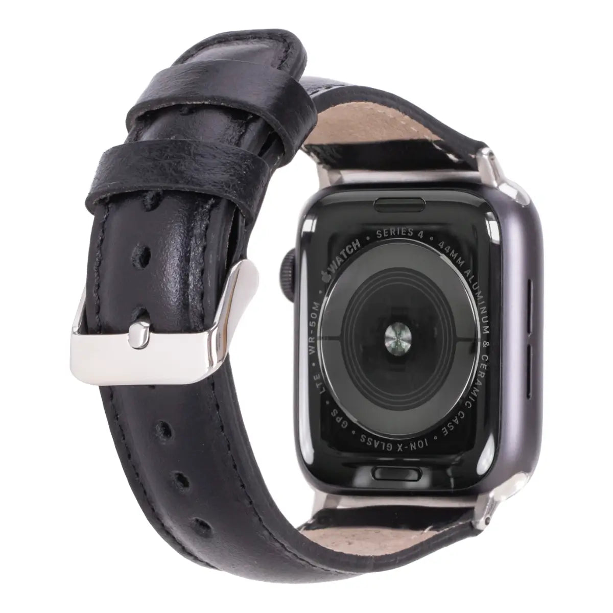 Premium Black Leather Apple Watch Band - Classic & Durable Strap for Apple Watch Series 1-9 - Perfect for Business, Casual & Formal Occasions