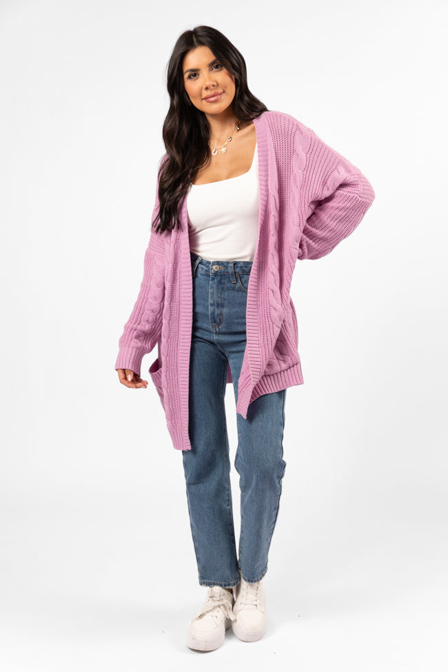 Elegant Orchid Cardigan for Women - Soft & Comfortable Knit Sweater | Perfect for Fall & Winter Outfits, Office Wear & Casual Dates