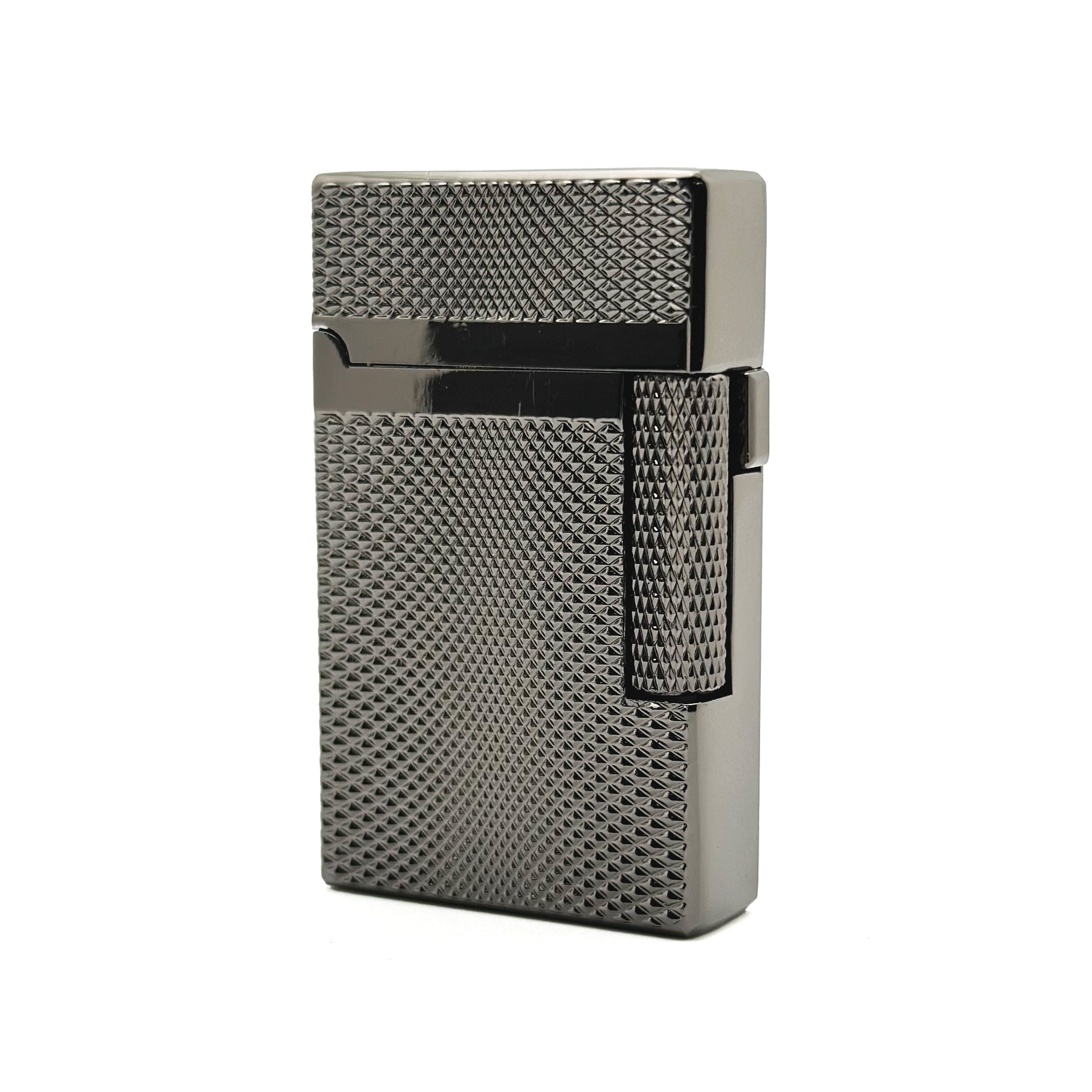 Visol Hubbard Barley Soft Flame & Torch Flame Flint Lighter - Gunmetal Finish | Windproof & Refillable | Perfect for Cigars, Candles & Outdoor Use