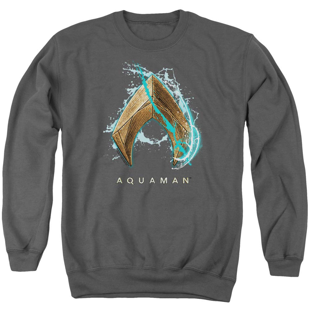 Aquaman Movie Water Shield Unisex Crewneck Sweatshirt - Comfortable Cotton Pullover for Men & Women - Perfect for Cosplay, Movie Nights & Superhero Fans